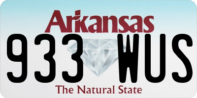 AR license plate 933WUS