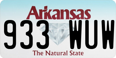 AR license plate 933WUW
