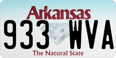 AR license plate 933WVA