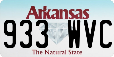 AR license plate 933WVC