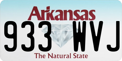AR license plate 933WVJ