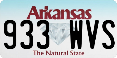 AR license plate 933WVS