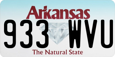 AR license plate 933WVU