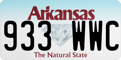 AR license plate 933WWC