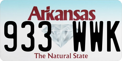 AR license plate 933WWK