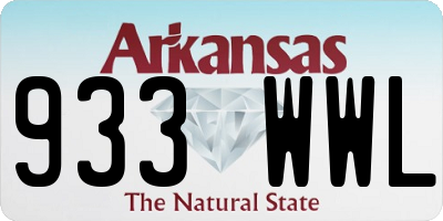 AR license plate 933WWL
