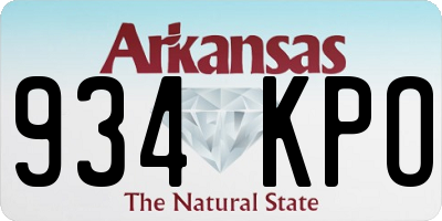 AR license plate 934KPO