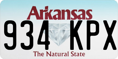 AR license plate 934KPX