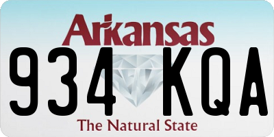 AR license plate 934KQA