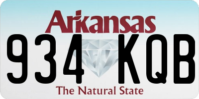 AR license plate 934KQB
