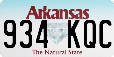 AR license plate 934KQC