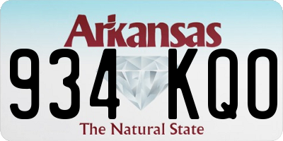 AR license plate 934KQO