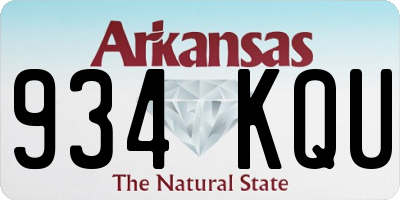 AR license plate 934KQU