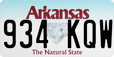 AR license plate 934KQW