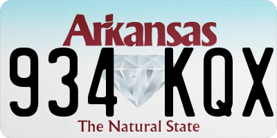 AR license plate 934KQX