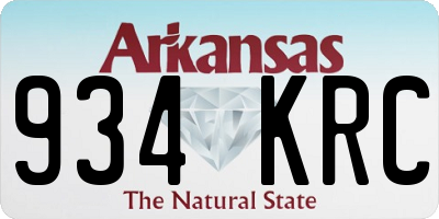 AR license plate 934KRC