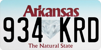 AR license plate 934KRD