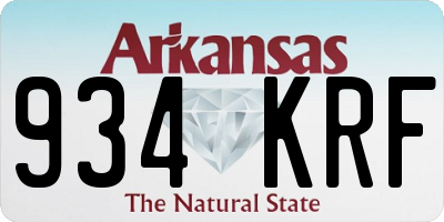AR license plate 934KRF