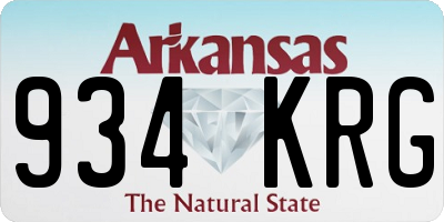 AR license plate 934KRG