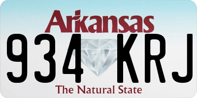 AR license plate 934KRJ