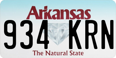 AR license plate 934KRN