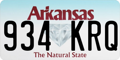 AR license plate 934KRQ