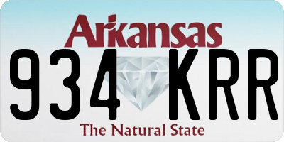 AR license plate 934KRR