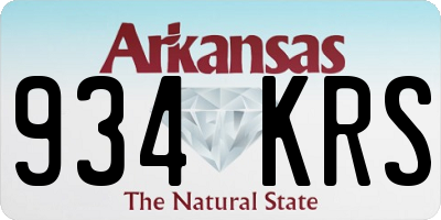 AR license plate 934KRS