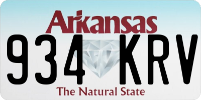 AR license plate 934KRV