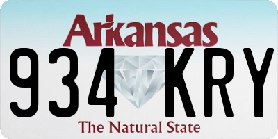 AR license plate 934KRY