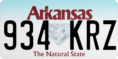 AR license plate 934KRZ