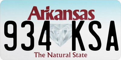 AR license plate 934KSA