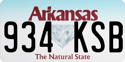AR license plate 934KSB