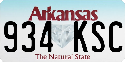 AR license plate 934KSC