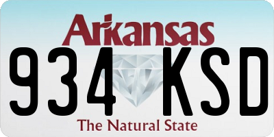 AR license plate 934KSD