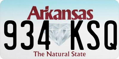 AR license plate 934KSQ