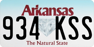 AR license plate 934KSS