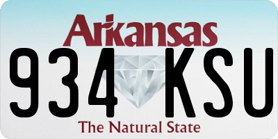 AR license plate 934KSU
