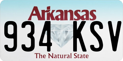 AR license plate 934KSV