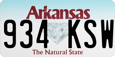 AR license plate 934KSW