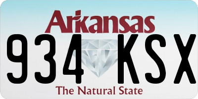 AR license plate 934KSX