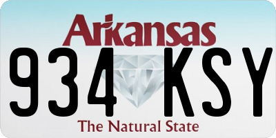 AR license plate 934KSY