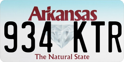 AR license plate 934KTR