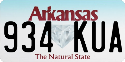 AR license plate 934KUA