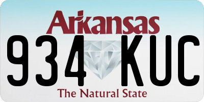 AR license plate 934KUC