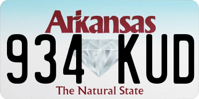 AR license plate 934KUD