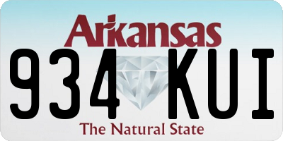 AR license plate 934KUI