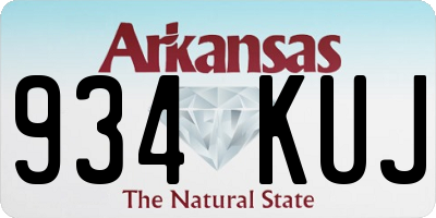 AR license plate 934KUJ