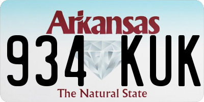 AR license plate 934KUK