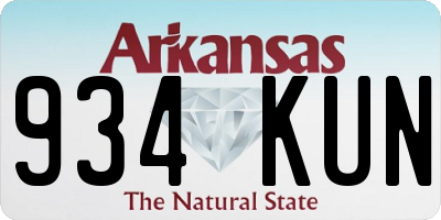 AR license plate 934KUN